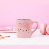Silver Buffalo Sanrio Hello Kitty Pink Outline Face Wax Resist Ceramic Mug | Holds 14 Ounces - 3 of 4