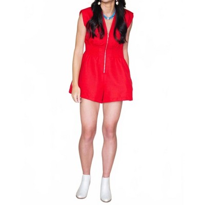 Women's Star Strut Zip Romper - GLAM