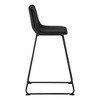 Sapphtopaz Modern Bar Stools PU Cushion Dining Chairs with Curved Back and Metal Legs Counter Height Barstools High Chair for Kitchen Island - 4 of 4
