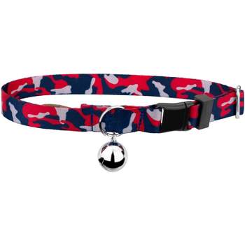 Country Brook Petz Navy Blue and Red Camo Cat Collar Limited Edition