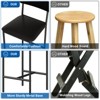 3-Piece Counter Height Dining Set - Pub Table with Storage & Upholstered Stools for Small Spaces - 4 of 4