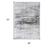 Black and White Abstract Non Skid Area Rug - 3 of 4
