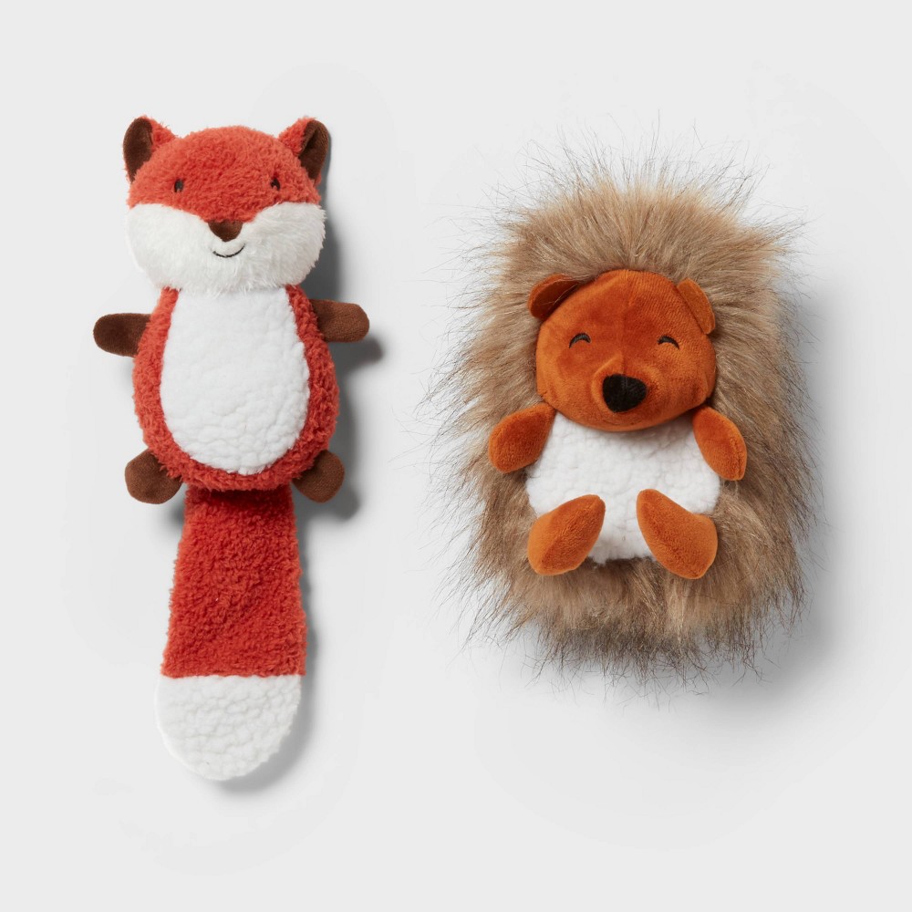 Long Tail Fox Dog Plush Toy Set - 2pk - Wondershop™