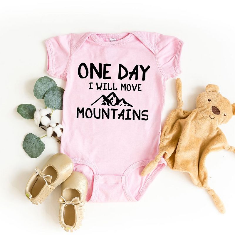 The Juniper Shop One Day I Will Move Mountains Baby Bodysuit, 2 of 3