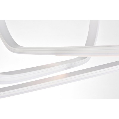 White Aluminum LED Flush Mount Light Fixture