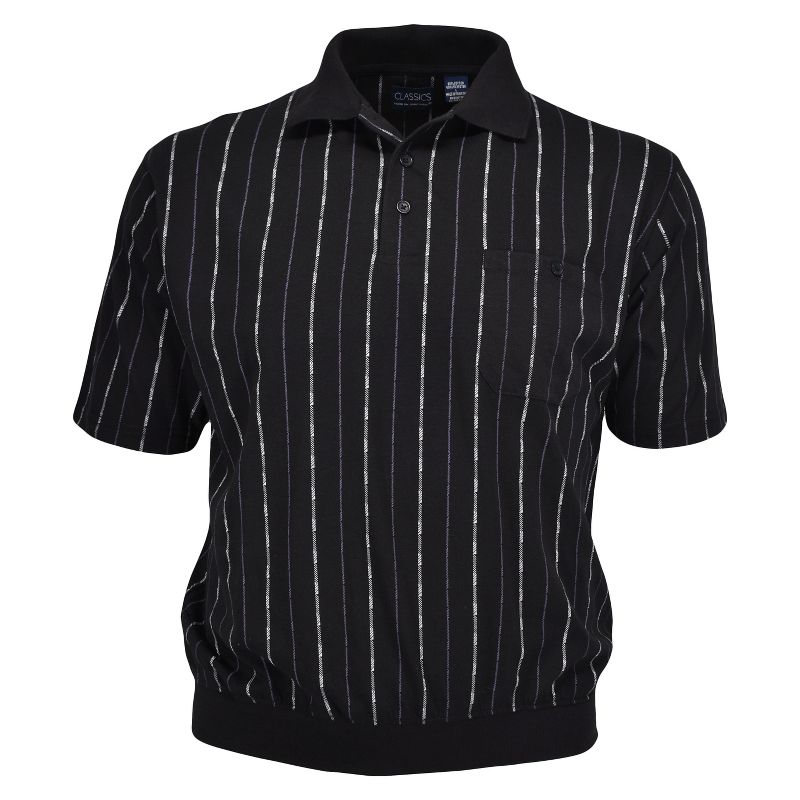 Falcon Bay Men's Short Sleeve Banded Bottom Sport Shirt | Black, 1 of 4