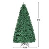 Costway 7Ft/7.5Ft/8Ft Pre-Lit PVC Christmas Tree Hinged 300/400/430 Lights - 3 of 4