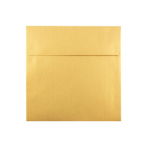 JAM Paper 6 x 6 Square Metallic Invitation Envelopes Stardream Gold GCST510 - image 1 of 2