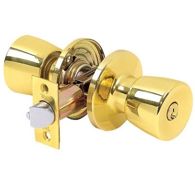 Tell Alton Bright Brass Entry Knobs 1-3/4 in.