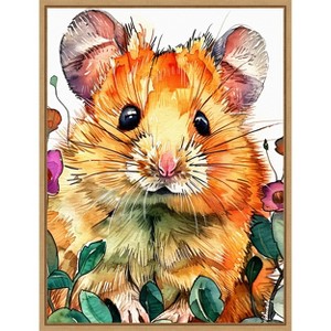 Amanti Art Hamster by Justyna Jaszke Framed Canvas Wall Art - 1 of 4