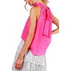 Women's TIE NECK CORSAGE FLOWER DETAIL CHIFFON TOP - Vine & Love - 4 of 4