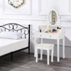 Karl Home | Vanity Desk with Touch LED Light Strip and Stool - 2 of 4