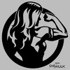 Boy's She-Hulk: Attorney at Law Flex Icon Outline Pull Over Hoodie - 2 of 4