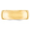 Black Bow Jewelry 7mm or 8mm 14K Yellow Gold Domed Comfort Fit Band - 3 of 4