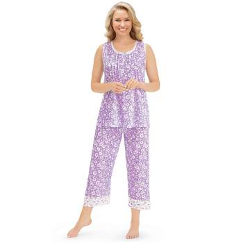 Collections Etc Comfy Floral Twin Print 2-Piece Pajama Set