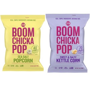 Angie's Boomchickapop Sea Salt & Sweet & Salty Kettle Popcorn Bundle - 11.8oz - 1 of 4