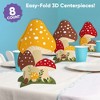 Big Dot of Happiness 3D Wild Mushrooms Centerpiece Table Decorations, Freestanding Red Toadstool Fall Decor, Birthday Party Centerpieces - 8 Count - 2 of 4