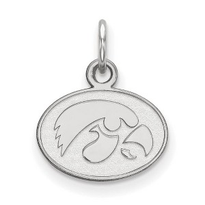 Black Bow Jewelry Sterling Silver Iowa Hawkeyes NCAA Extra Small Pendant - 1 of 3