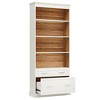 Resenkos Bookshelf, Bookcase Standing Shelf Unts,72" Bookshelf with Drawers, Freestanding 5-Shelf Bookcase Display Shelf,White - 4 of 4