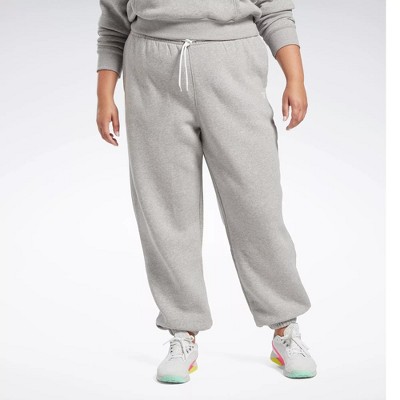 Image of Reebok Identity Fleece Joggers (Plus Size) Womens Athletic Pants 1X Medium Grey Heather