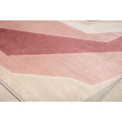 Elizabeth Sutton Black and Pink Floral Synthetic 8' x 10' Area Rug