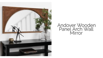 Andover Light Brown Solid Wood Full-Length Arch Mirror