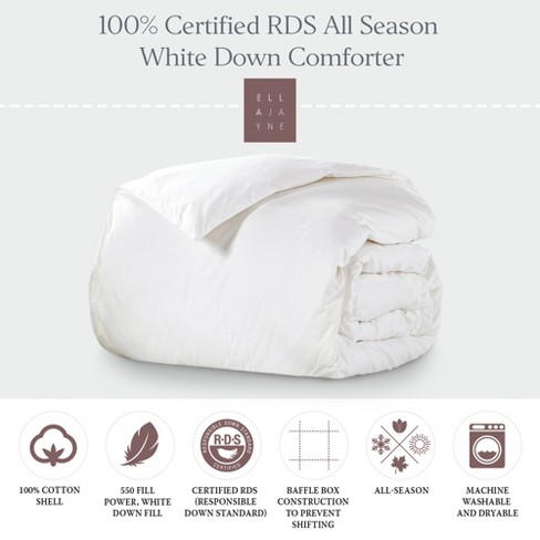 Ella Jayne White Down All Season Comforter With 100% Certified Rds Down 