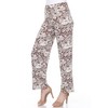 Women's Floral Paisley Wide Leg Palazzo Pants - White Mark - 3 of 4