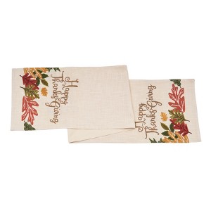 C&F Home Happy Thanksgiving Leaves Runner - 1 of 3