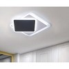 Modern LED Ceiling Light Fixture, Geometric Black and White Flush Mount Light for Bedroom Living Room - 2 of 4