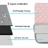 MaseiKar Laptop Case 13.3 inch, 13-13.3 inch Laptop Sleeve Compatible with MacBook Air,Square Quilted Vertical Computer Bag with Pocket, Chalk Pink - 4 of 4