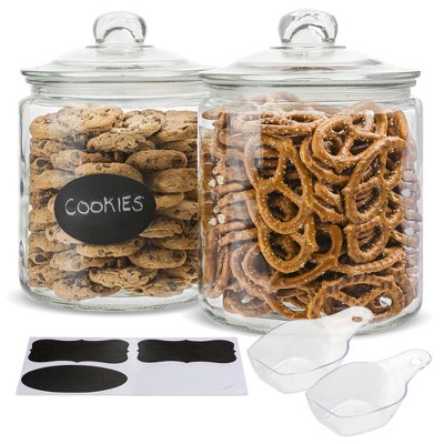 Glass Storage Jars With Chalk And Labels, 1 Gallon, Set Of 2 : Target