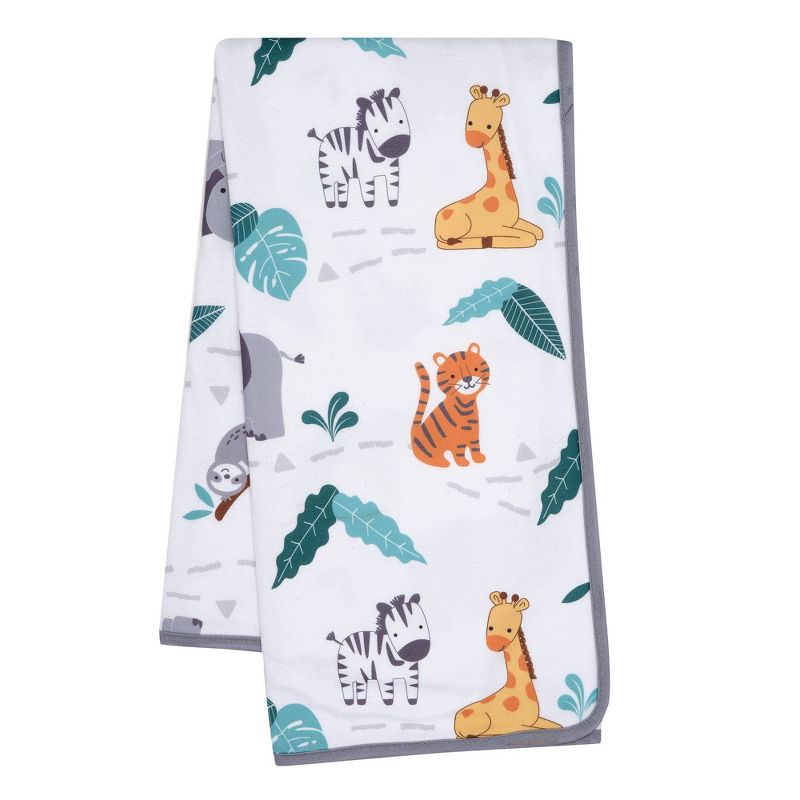 Bedtime Originals Mighty Jungle Animals Baby Blanket, 1 of 5