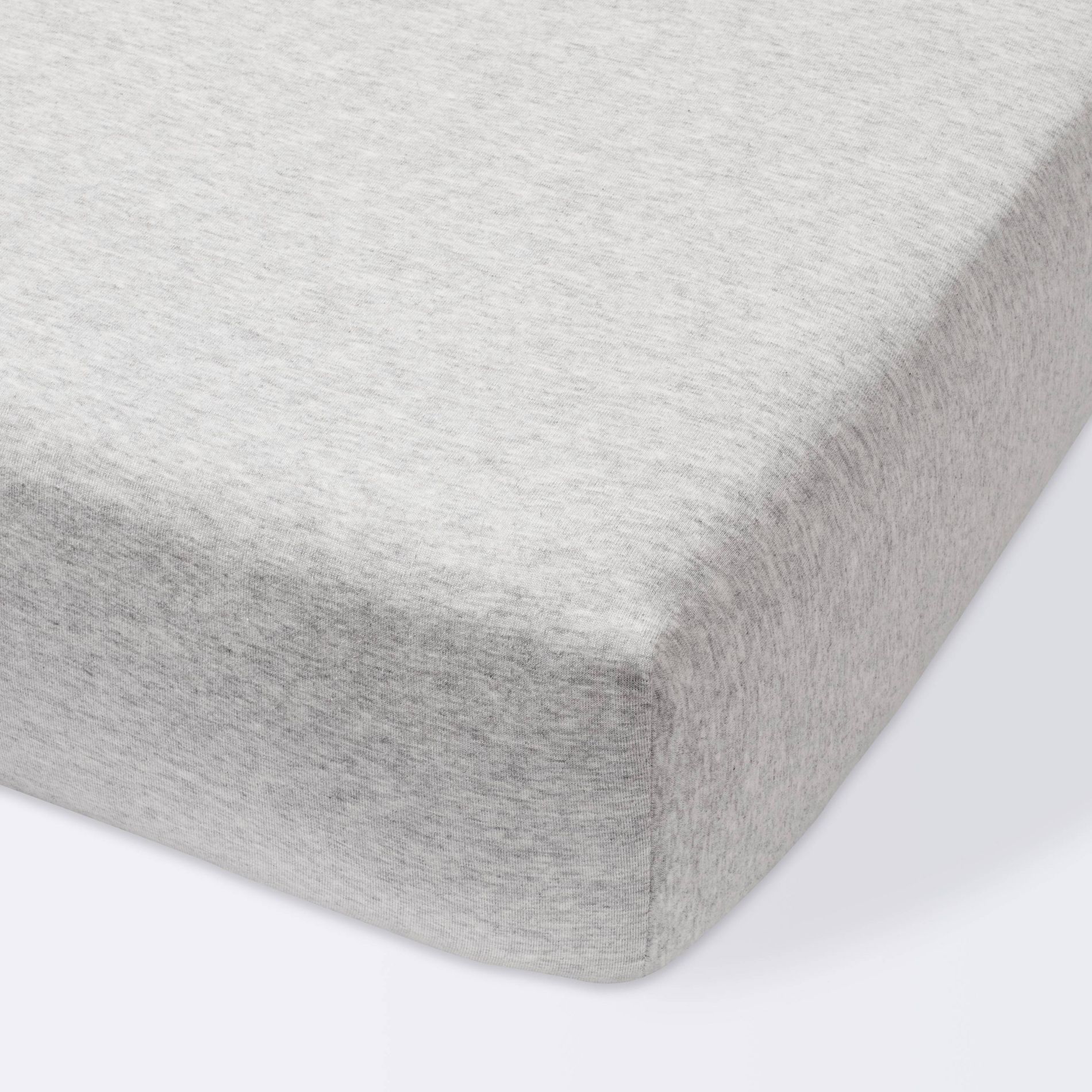 Fitted Cotton Jersey Crib Sheet Knit Heather Gray - Cloud Island™ Gray