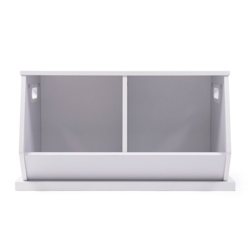 Wood Toy Storage Cubby and Kids&#39; Bookcase White - Humble Crew, 3 of 8