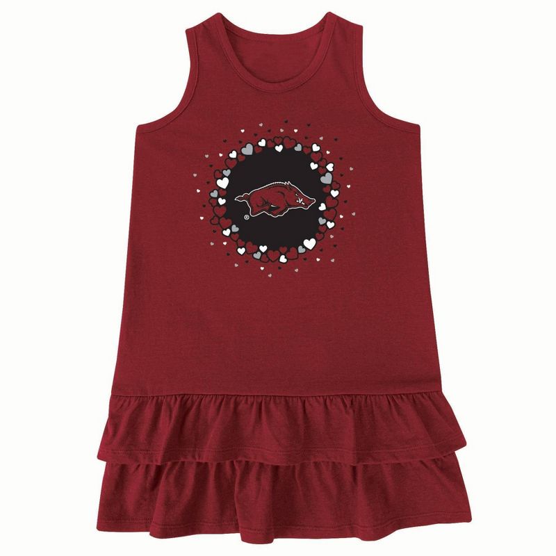 NCAA Arkansas Razorbacks Infant Girls&#39; Ruffle Dress, 1 of 4