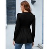 Women's Maternity Tunic Long Sleeve V-Neck Blouse - 3 of 4