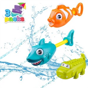 Joyfy 3 Packs 7.5” Animal Water Blasters for Kids, Water Soakers for Kids Boys Girls Outdoor Swimming Pool Water Fighting Play Game Summer Fun - 1 of 4