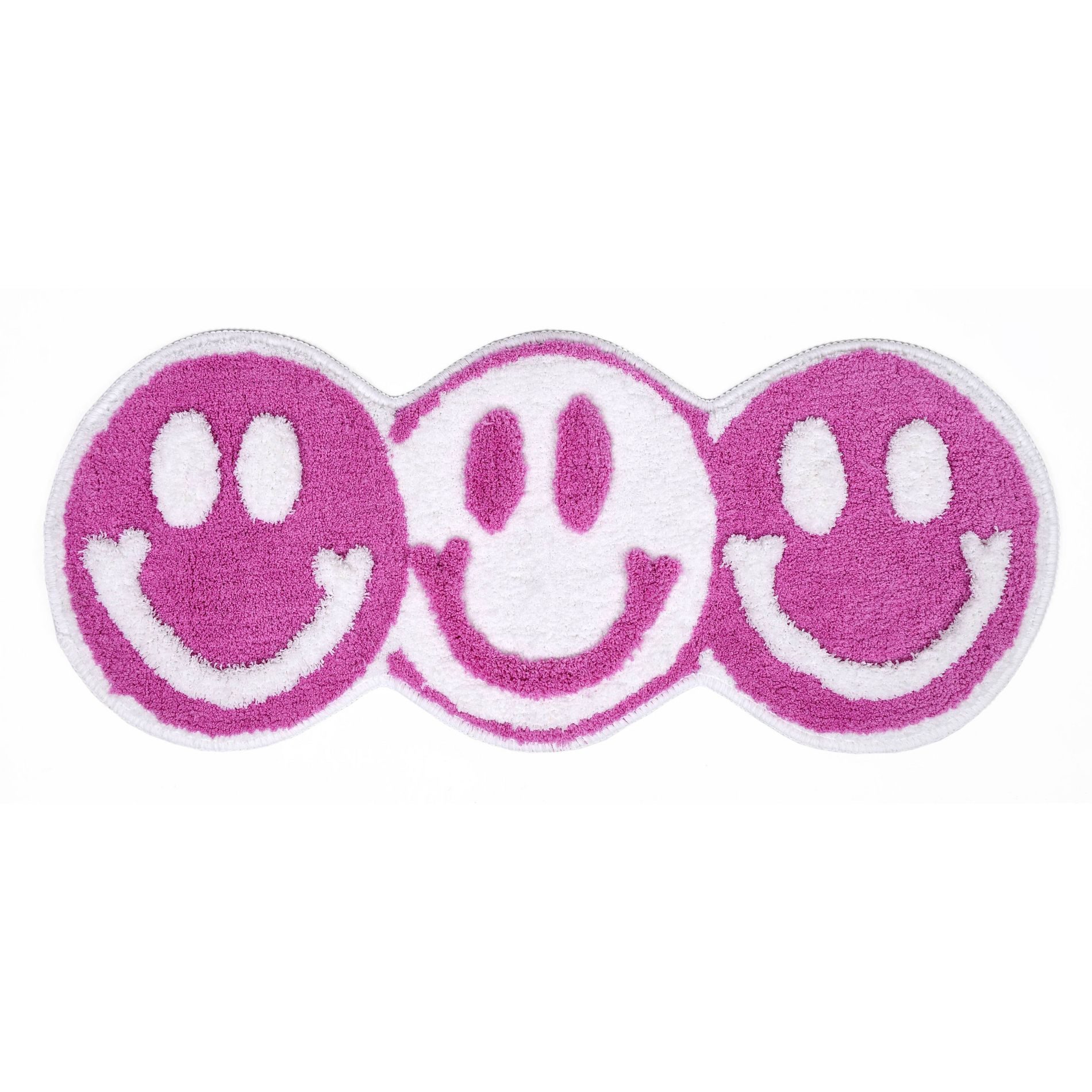 13"x30" Smile Non Skid Bath Rug Pink - NatureStep