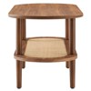 Modway Torus Oval Coffee Table with Rattan Shelf, Walnut - 3 of 4