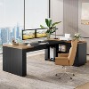 Tribesigns 78" L Shaped Executive Desk with Drawers, Computer Desk with Cabinet, Business Furniture Sets Workstation for Home Office - 4 of 4