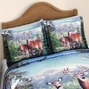 Collections Etc Deer Mountain Scene Printed Pillow Sham 20" x 26" Blue Gender Neutral - 2 of 2