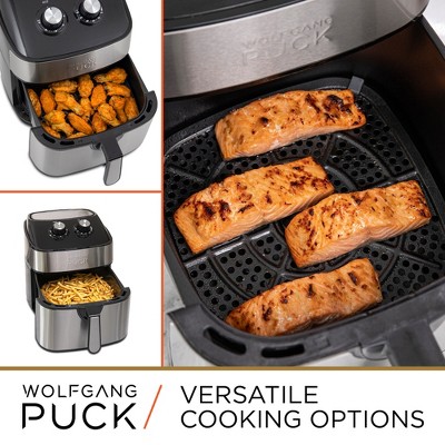 Wolfgang Puck 9.7-Quart Ceramic Nonstick Stainless Steel Air Fryer - Thumbnail 4