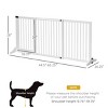 LAOTIES Adjustable Freestanding Wooden Pet Gate with Lockable Door,3 Panel Dog Fence for Doorways And Hallways - 2 of 4