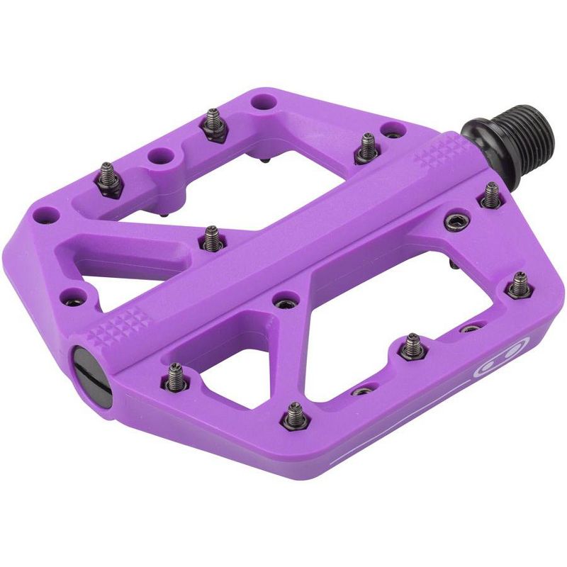 Crank Brothers Stamp 1 Platform Pedals 9/16" Composite Body Hex Pins Purple LG, 1 of 3