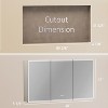 Alita Medicine Cabinet with Mirrors and Lights, Bathroom Cabinet with 3 Light Mode, Anti-Fog, Dimmable, Memory Function, Outlet, Silver - 2 of 4