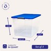 Homz Secure Latch Large Clear Stackable Storage Container w/ Lid - 4 of 4
