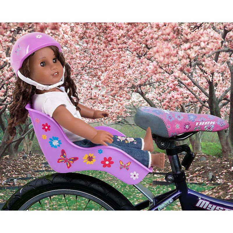Ride Along Dolly Bike Seat & Helmet for American Girl Doll, Purple, 2 of 4
