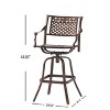 Christopher Knight Home Sebastian Outdoor Cast Aluminum Adjustable Swivel Barstool - 3 of 4