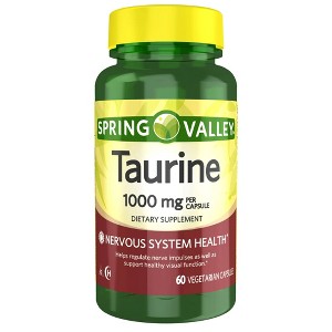 Spring Valley™ Taurine 1,000 mg, Double Strength, 60 Vegetarian Capsules - 1 of 4